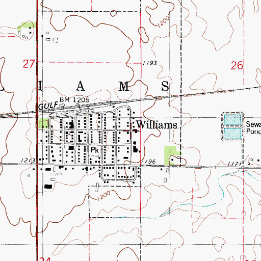 Topographic Map of Saint Paul's Lutheran Church, IA