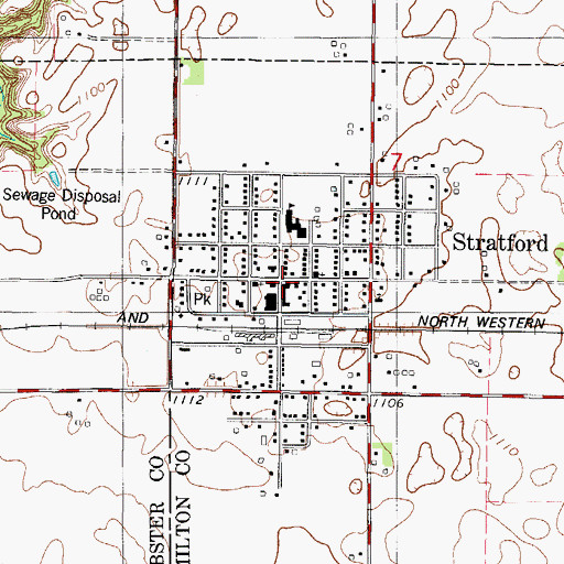 Topographic Map of McFarland Clinic, IA