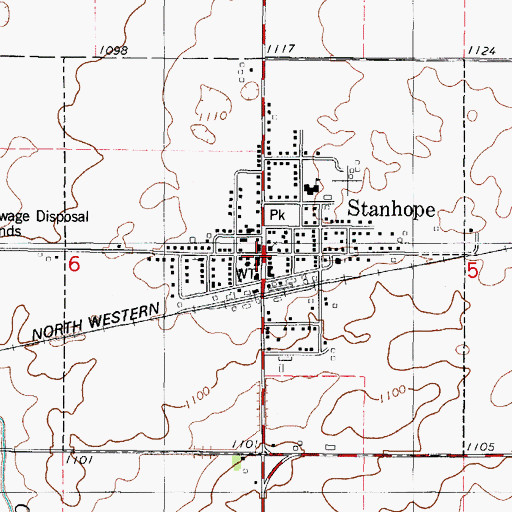 Topographic Map of Country Relics Village, IA