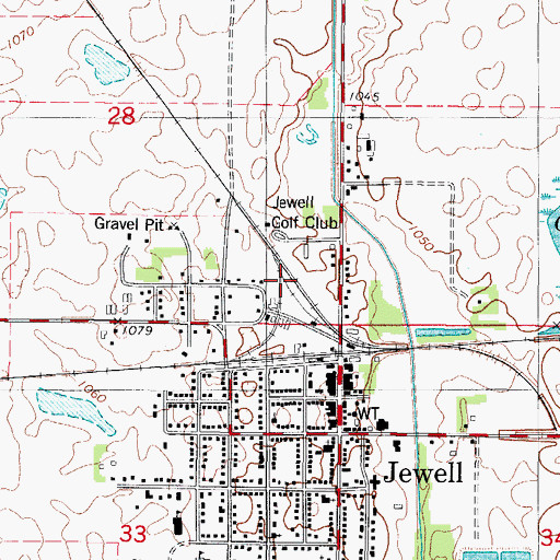 Topographic Map of Central Iowa Cooperative Elevator, IA