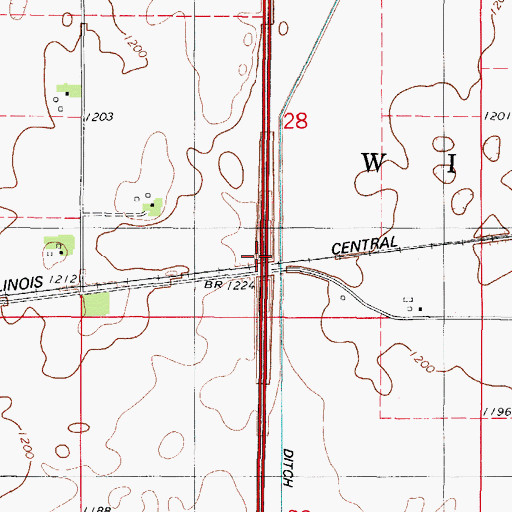 Topographic Map of Interchange 144, IA