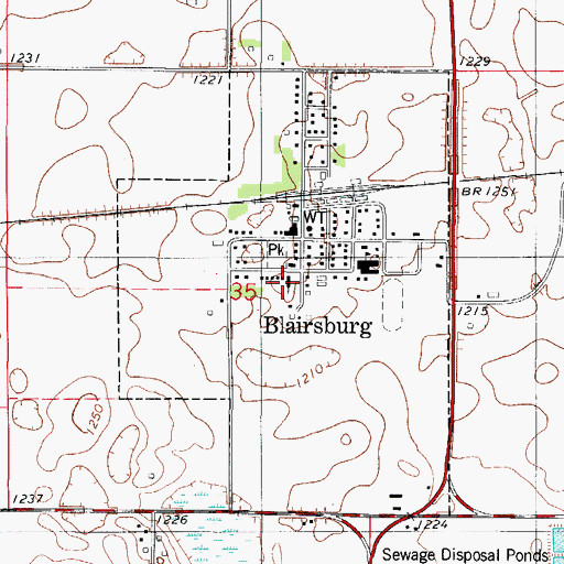 Topographic Map of Missionary Alliance Church, IA