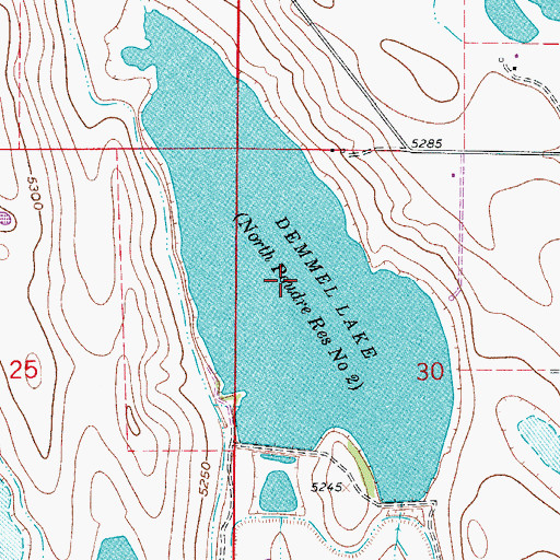 Topographic Map of North Poudre Reservoir Number 2, CO