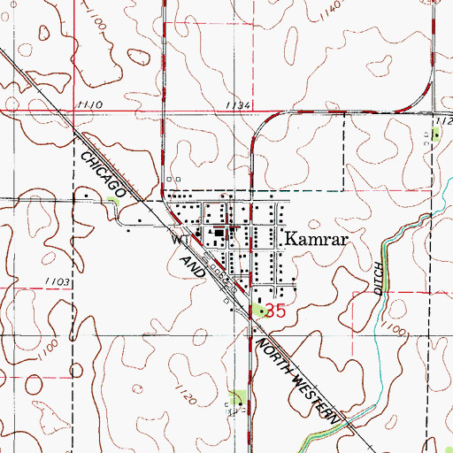 Topographic Map of Methodist Church, IA