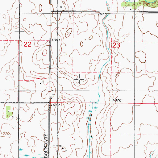 Topographic Map of Richard's Marsh Area, IA