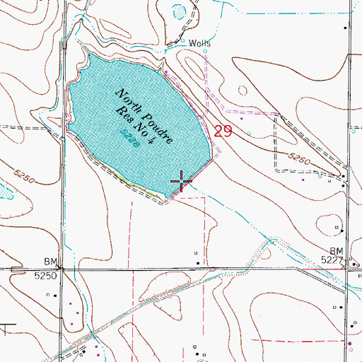 Topographic Map of North Poudre Number 4 Dam, CO