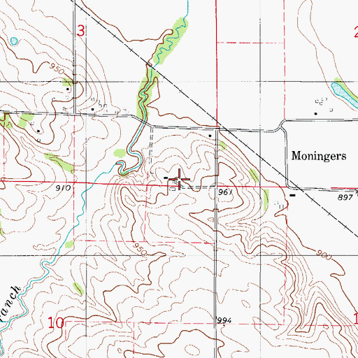 Topographic Map of Galvin Post Office (historical), IA