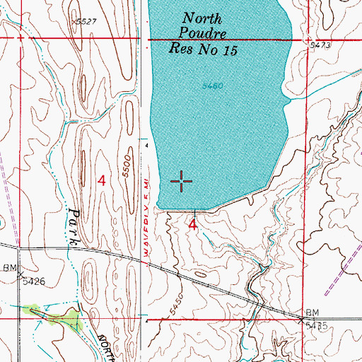 Topographic Map of North Poudre Number 15 Dam, CO