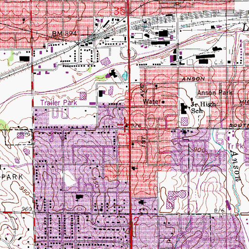 Topographic Map of First Church of the Nazarene, IA