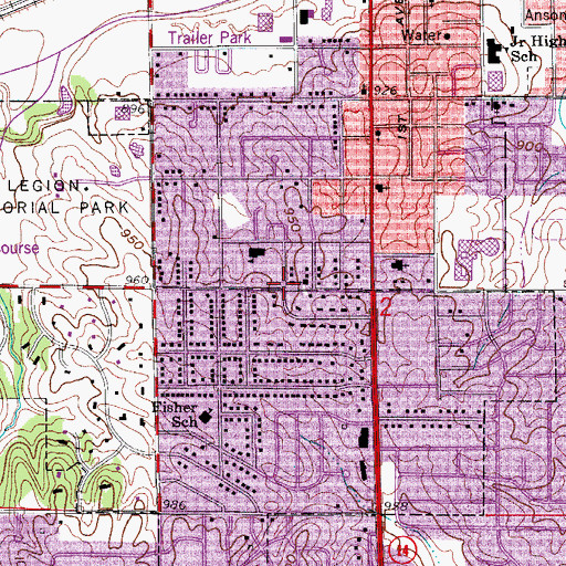 Topographic Map of Saint Henry's Catholic Church, IA