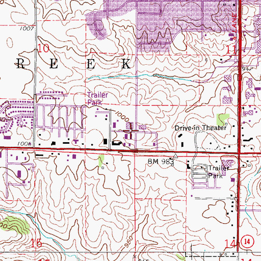 Topographic Map of Our Savior Lutheran Church, IA