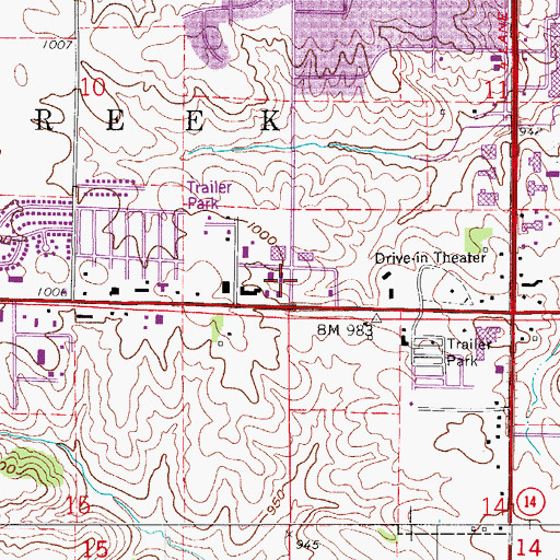 Topographic Map of Evangelical Free Church, IA