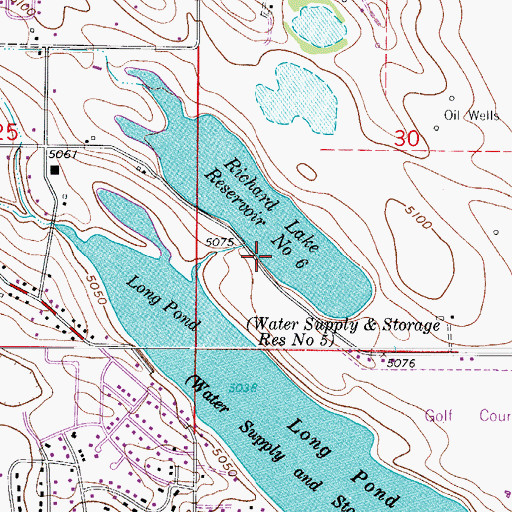 Topographic Map of Richards Dam, CO