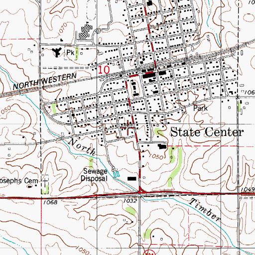 Topographic Map of McFarland Clinic, IA