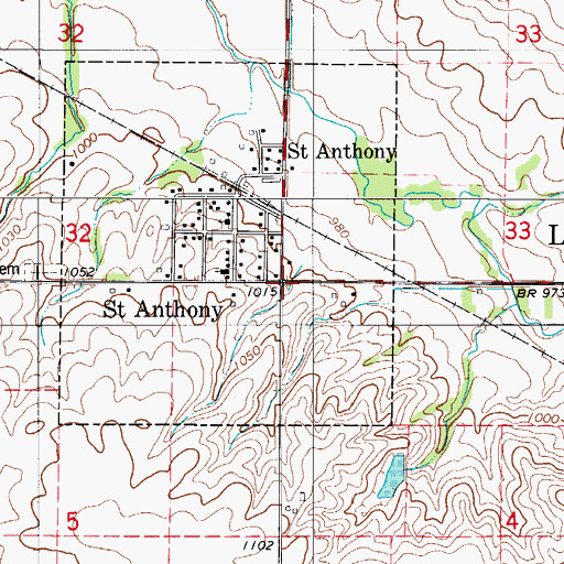 Topographic Map of Mackin Grain Company Elevator, IA