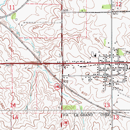 Topographic Map of Terrace Manor Mobile Home Court, IA