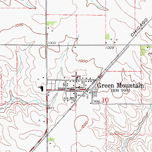 Topographic Map of United Church of Christ, IA
