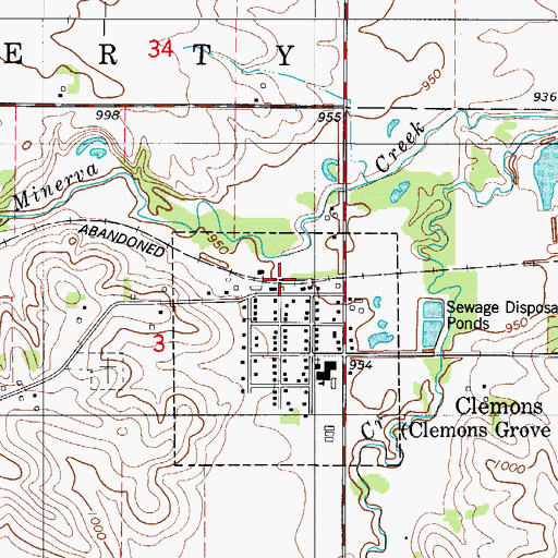 Topographic Map of Mid-Iowa Co-op Elevator, IA