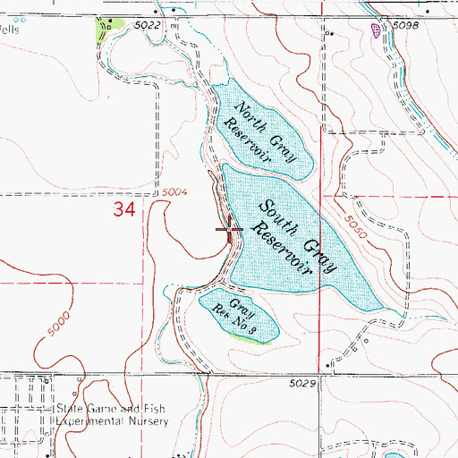 Topographic Map of South Gray Dam, CO