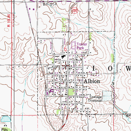Topographic Map of Methodist Church, IA