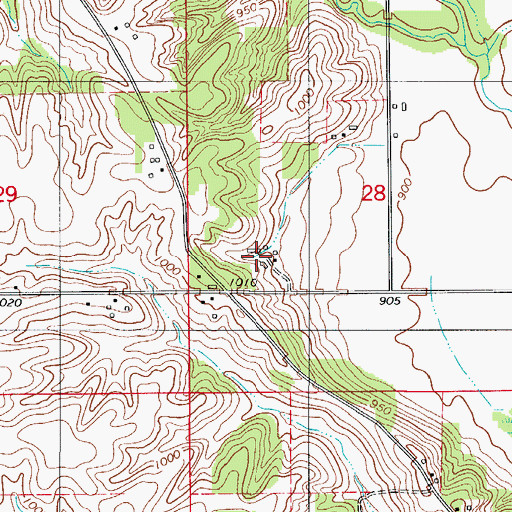Topographic Map of Whitaker Family Burial Ground, IA