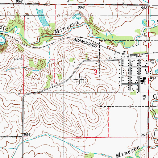 Topographic Map of Clemons Cemetery, IA