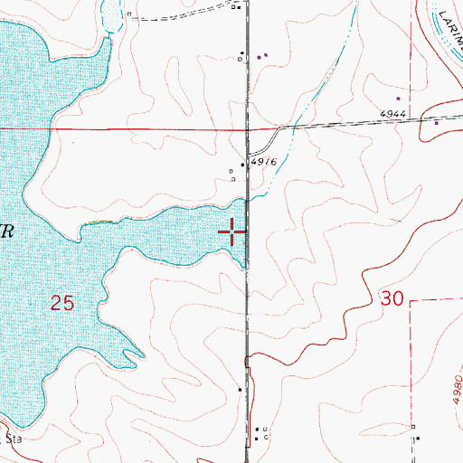 Topographic Map of Timnath Dam, CO