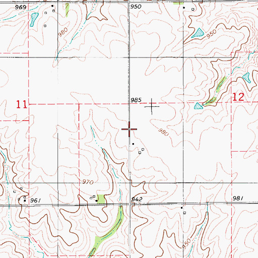 Topographic Map of Jacobs Post Office (historical), IA