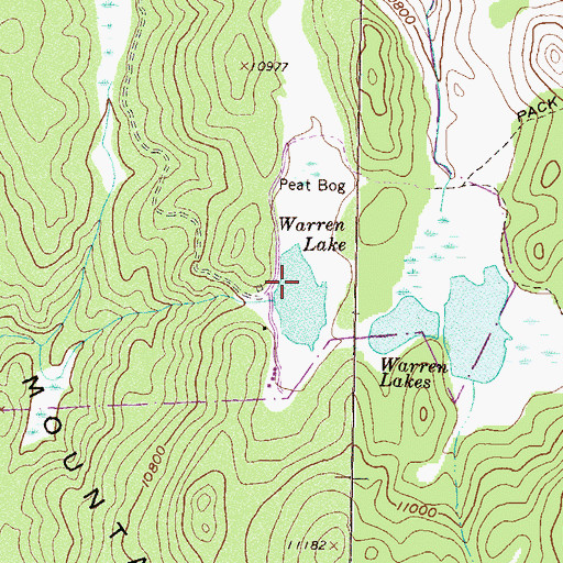 Topographic Map of Warren Lake Dam, CO