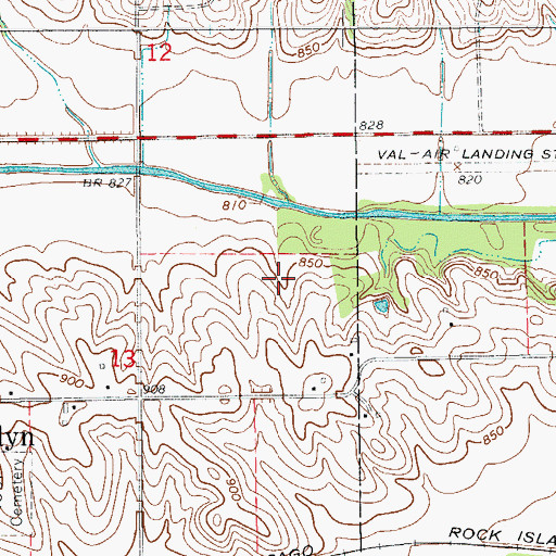 Topographic Map of East Brooklyn Post Office (historical), IA