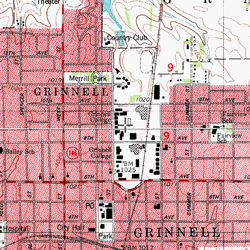 Topographic Map of MacEachron Field, IA