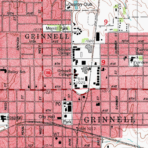 Topographic Map of Herrick Chapel, IA