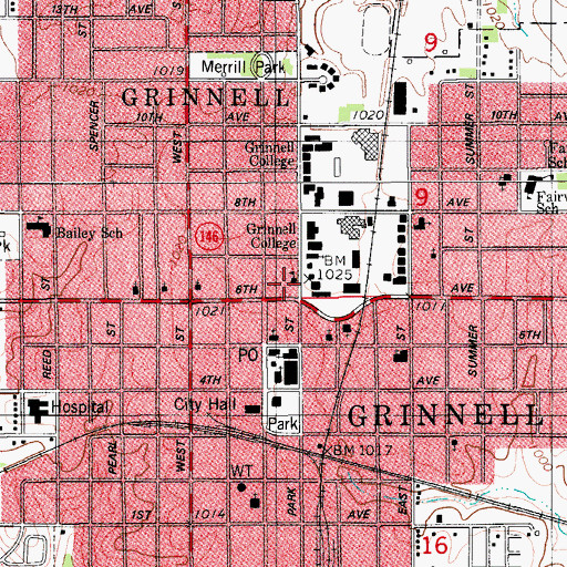 Topographic Map of Nollen House, IA