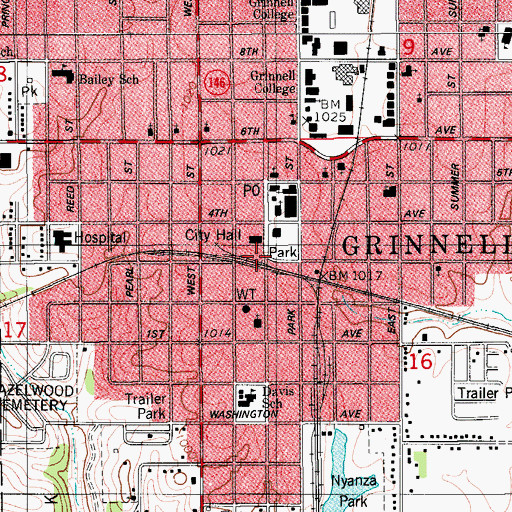 Topographic Map of Old Glove Factory, IA