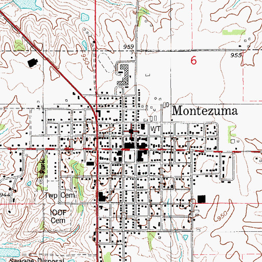 Topographic Map of Presbyterian Church, IA