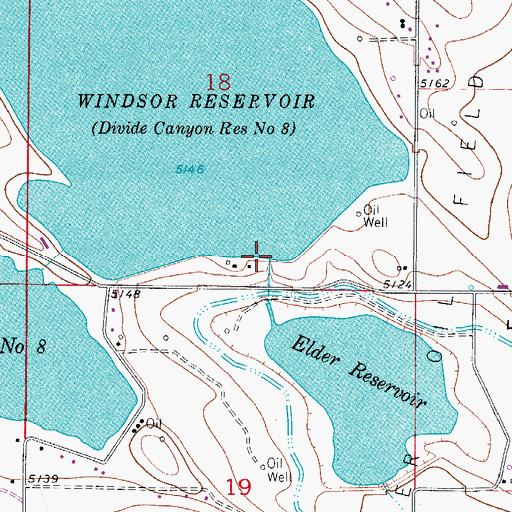 Topographic Map of Windsor Number 8 Dam, CO