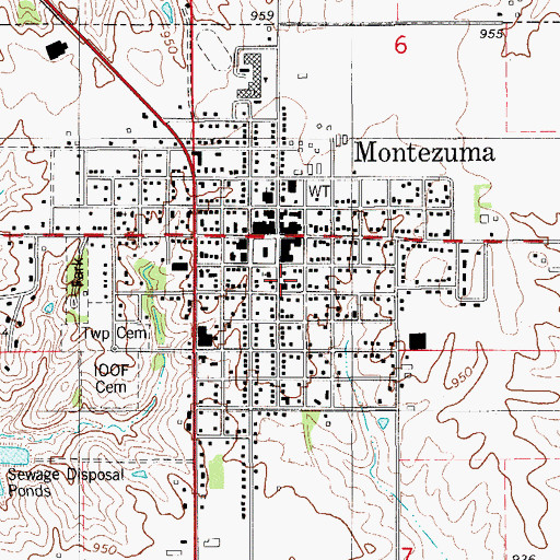 Topographic Map of Methodist Church, IA