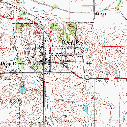 Topographic Map of Church of the Nazarene, IA