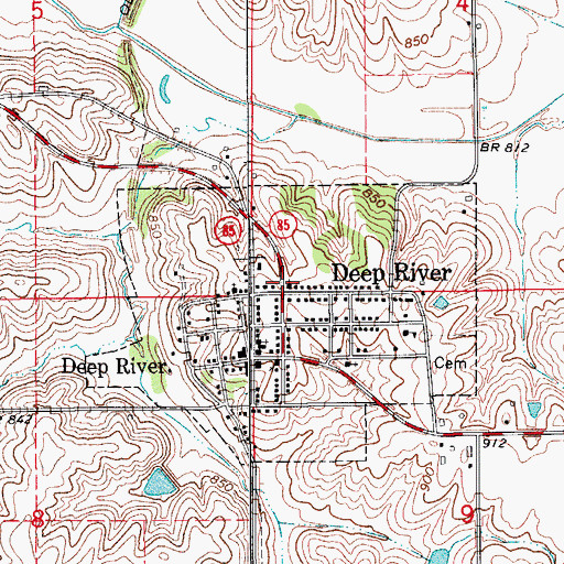 Topographic Map of Calvary Lutheran Church, IA