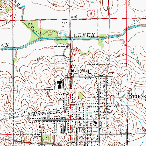 Topographic Map of Brookhaven Nursing Home, IA