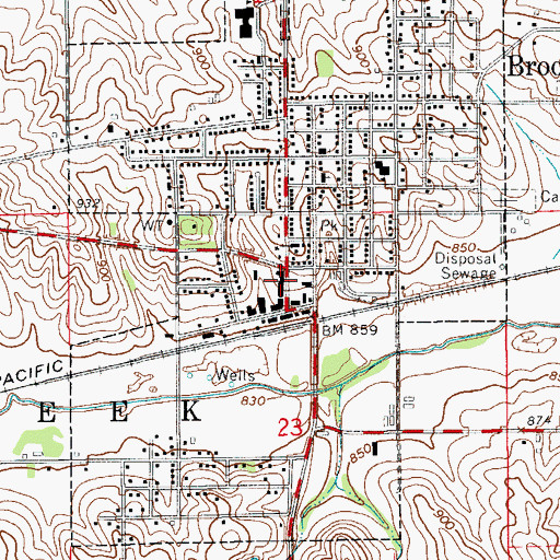 Topographic Map of Brooklyn Medical Clinic, IA