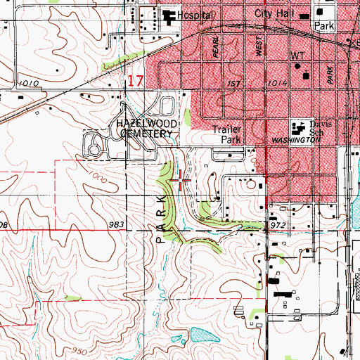 Topographic Map of Arbor Recreation Area, IA