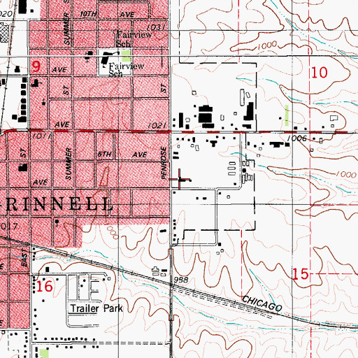 Topographic Map of Saint Francis Manor, IA