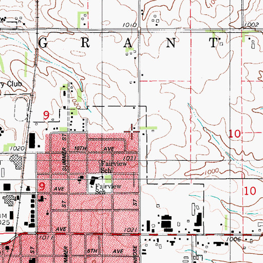 Topographic Map of Calvary Baptist Church, IA