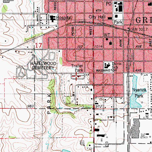 Topographic Map of Arbor Lake Mobile Home Community, IA