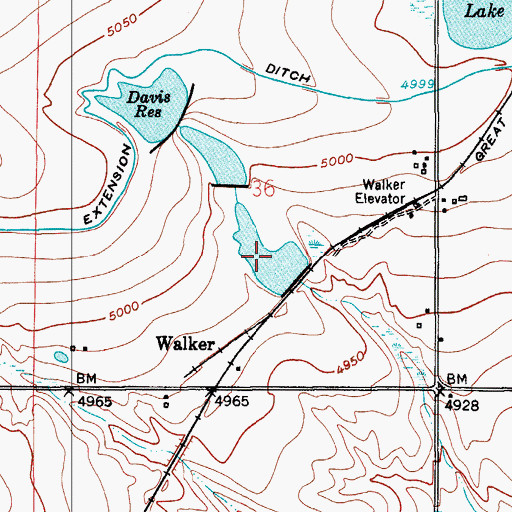 Topographic Map of Little Gem Reservoir, CO