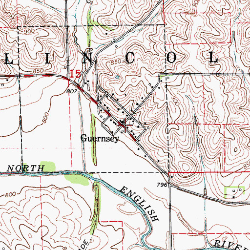 Topographic Map of Brooklyn Elevator Company Elevator, IA