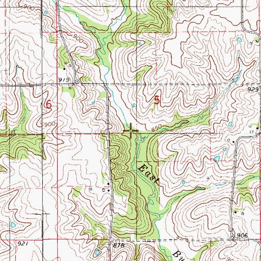 Topographic Map of McDonald Cemetery, IA