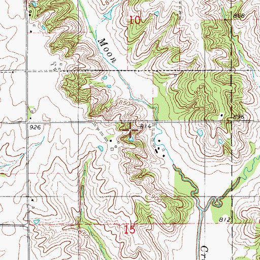 Topographic Map of Bone Cemetery, IA