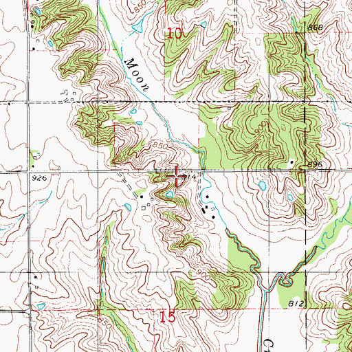 Topographic Map of McCoy Cemetery, IA